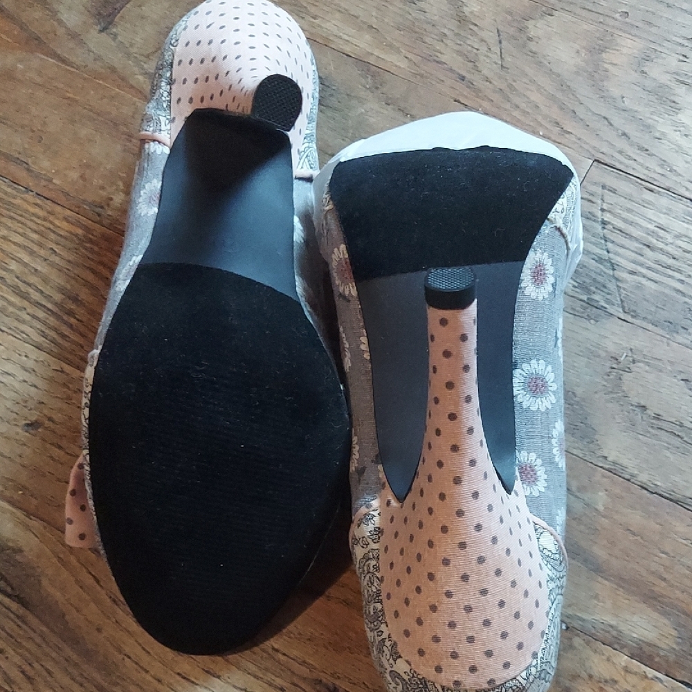 Mojo Moxy Gray and Pink Elegant Heels 7.5M - Picture 12 of 14